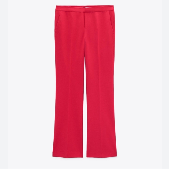 🆕️ Zara Fuschia Lowrise Flared Trousers - Picture 3 of 4